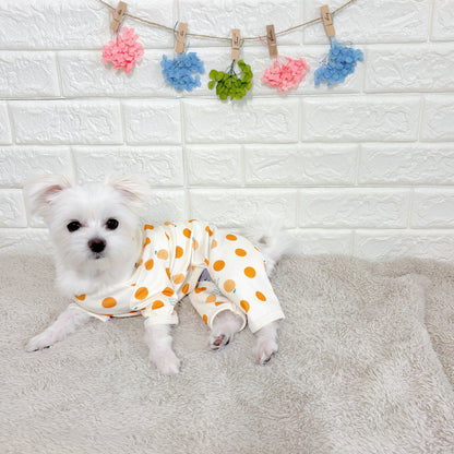 春夏向けの犬用洋服、おしゃれで可愛いフルーツ柄ドッグウェア。防蚊機能＆虫よけ対策◎。汚れ防止＆抜け毛対策に最適。伸縮性があり快適な着心地で、小型犬の部屋着やお散歩にもぴったり。