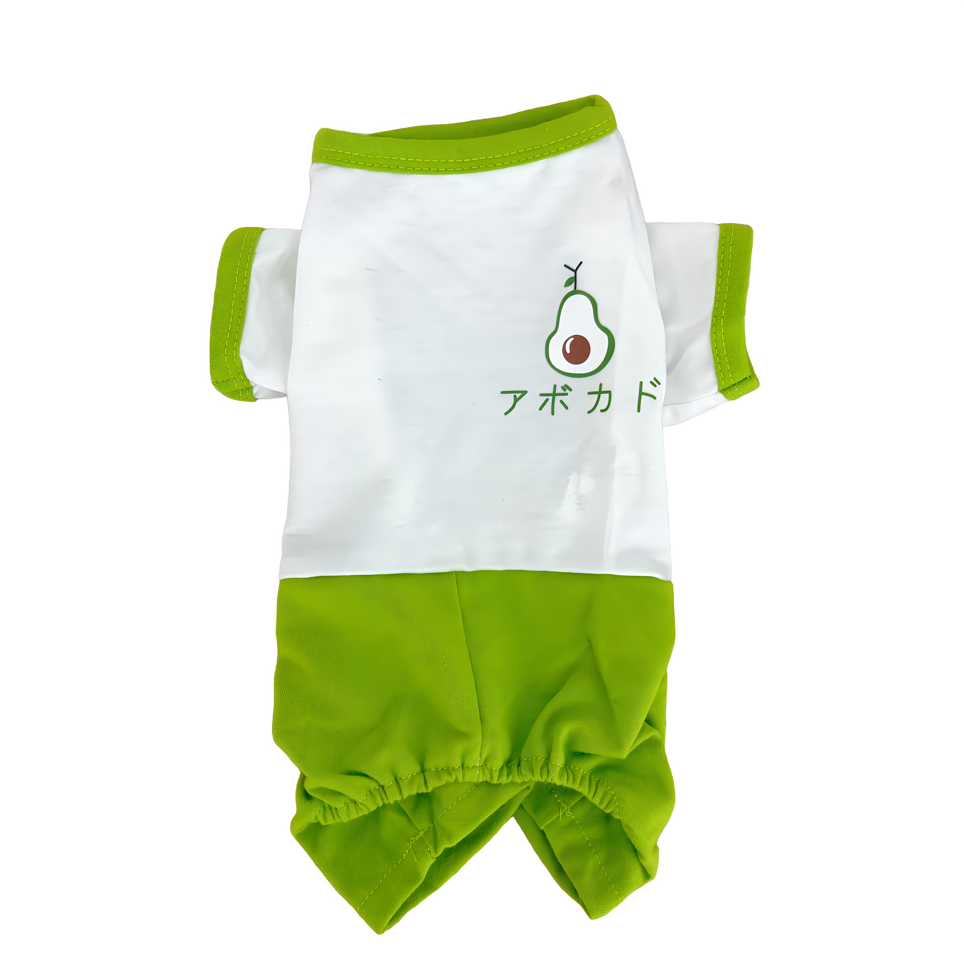 春夏向けの犬用洋服、おしゃれで可愛いアボカド柄ドッグウェア。紫外線・防蚊・汚れ防止◎。抜け毛対策にも最適。柔らか素材で動きやすく、小型犬の部屋着やお散歩にもぴったり。