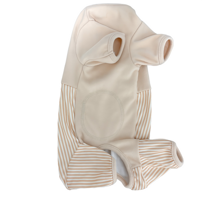 術後ケアに最適な犬用洋服、おしゃれで可愛いくまモチーフ術後服ドッグウェア。お腹をしっかりカバーし傷口を保護。防寒・汚れ防止・抜け毛対策も◎。小型犬にもおすすめの快適デザイン。