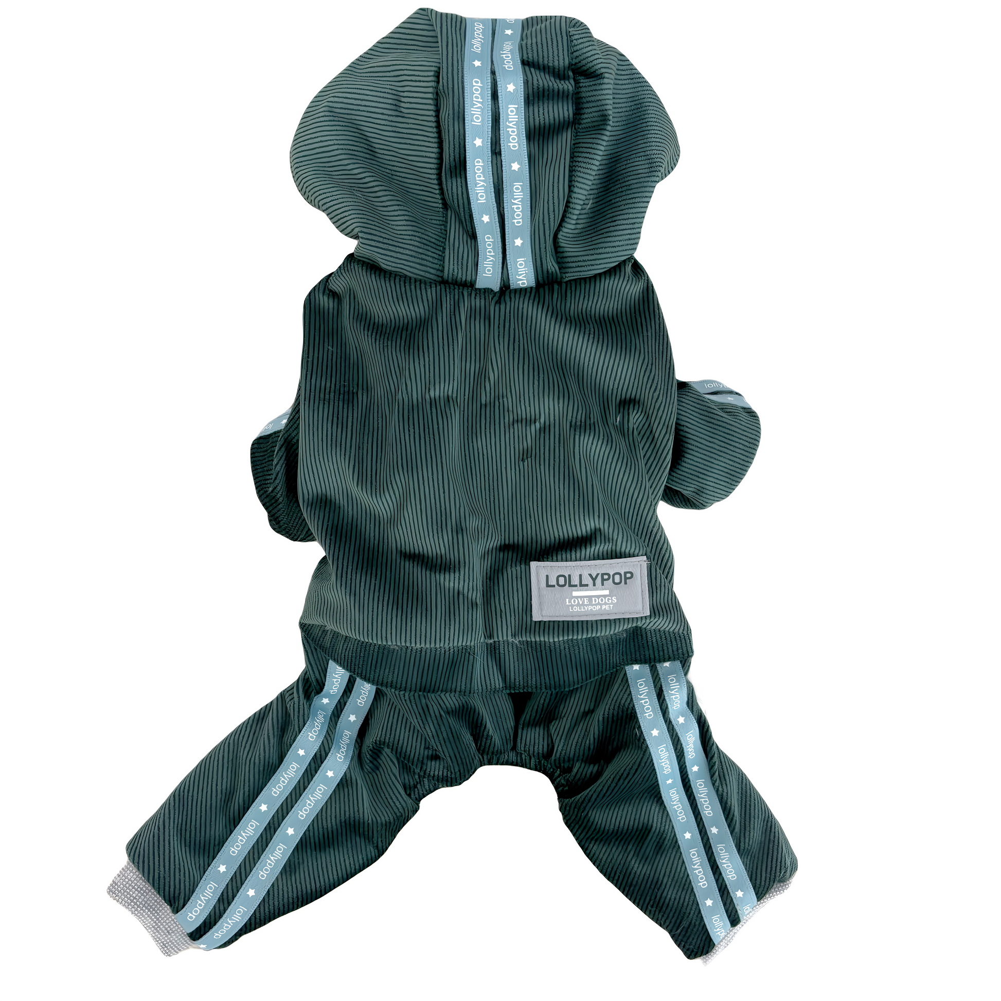 秋冬向けの犬用洋服、暖かいコーデュロイ素材のおしゃれなドッグウェア。防寒・汚れ防止・抜け毛対策に最適。前ボタン仕様で着脱簡単、小型犬にもおすすめ。