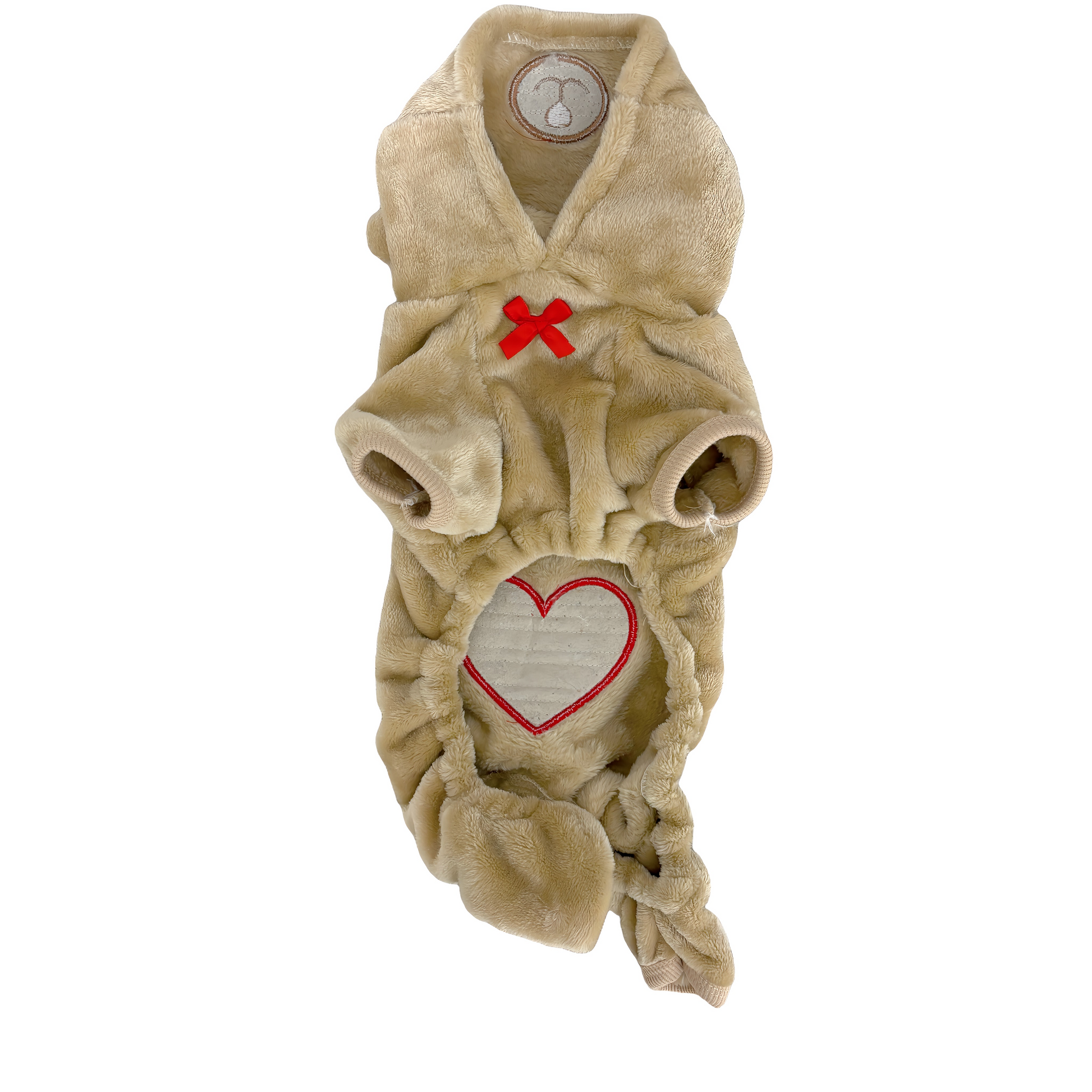 冬向けの犬用洋服、ふわふわで暖かいクマさん着ぐるみドッグウェア。防寒対策◎。汚れ防止＆抜け毛対策に最適。おしゃれで可愛いデザインが小型犬のお散歩や部屋着にもぴったり。