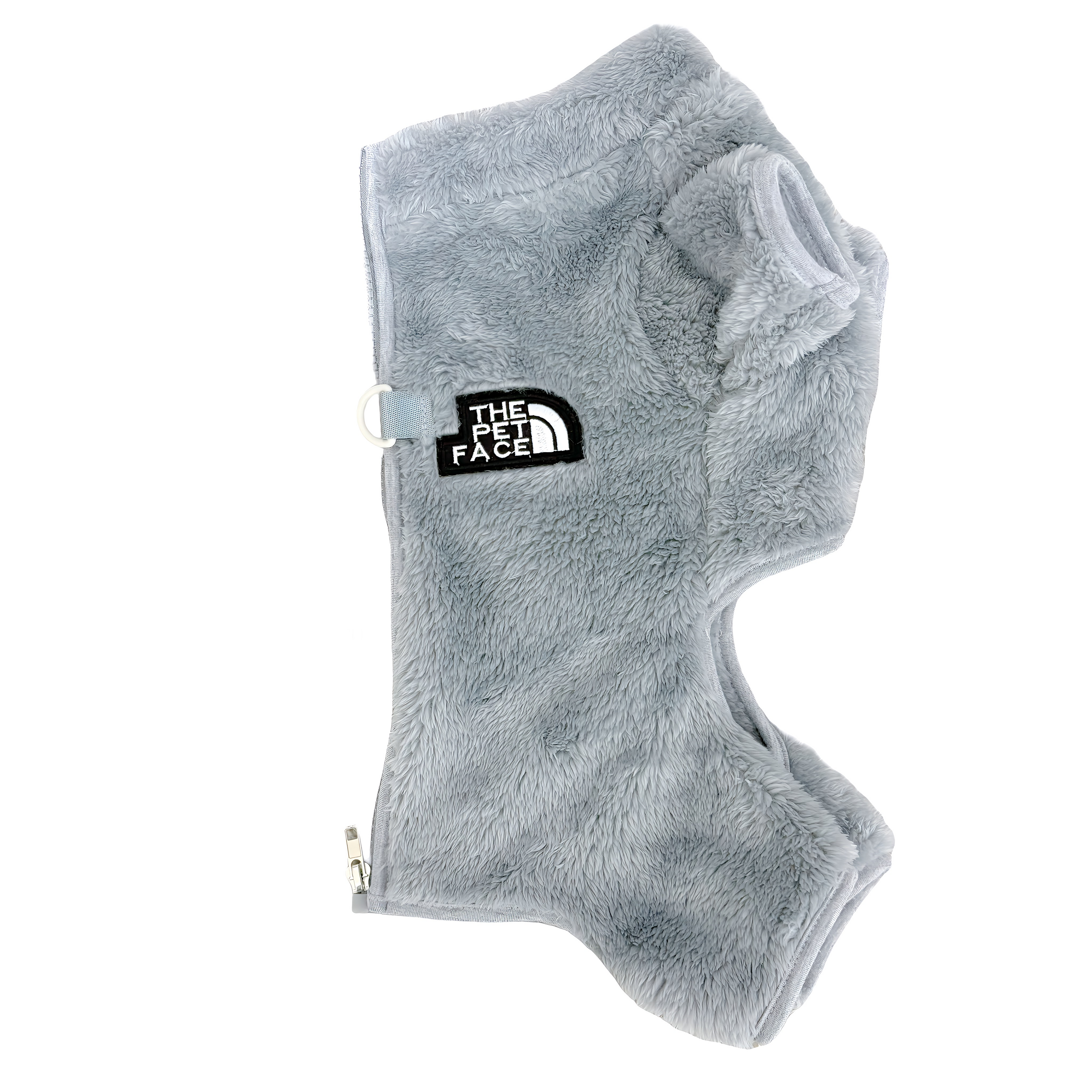 冬向けの犬用洋服、もこもこフリース素材の暖かいドッグウェア。小型犬にも最適な防寒ロンパース。背中チャックで着脱簡単、おしゃれで可愛いデザイン。