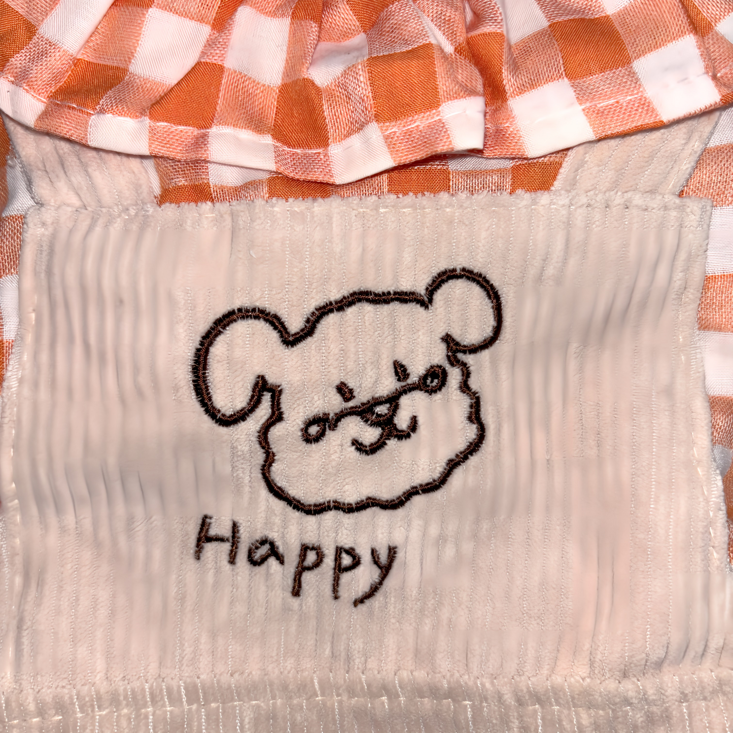 春・夏・秋向けの犬用洋服、おしゃれで可愛いチェック柄ドッグウェア。防蚊・紫外線対策◎。汚れ防止＆抜け毛対策に最適。前ボタン仕様で着脱簡単、小型犬にも快適なリラックスウェア。