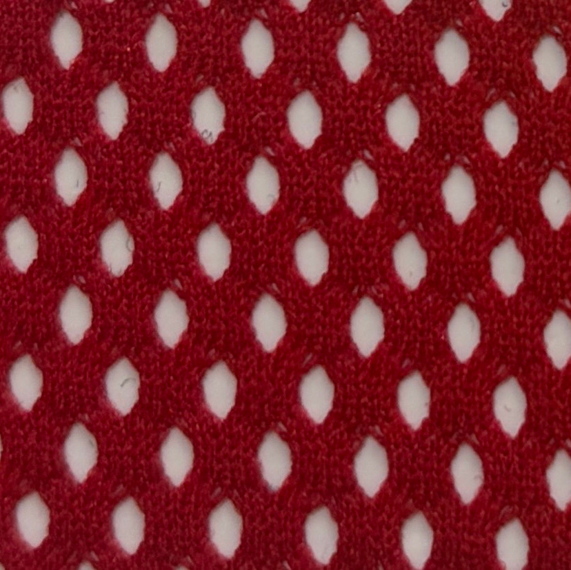 【フードタイプ】メッシュ生地-ライトグレー×レッド