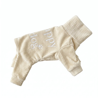 お洒落なコーデュロイ風あったか生地 Simple Cord Matching cloth Romper