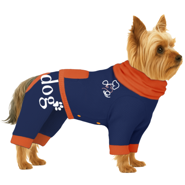 【ハイネックタイプ】メッシュ生地(吸水速乾・遮熱・UV)-ブルー×オレンジ