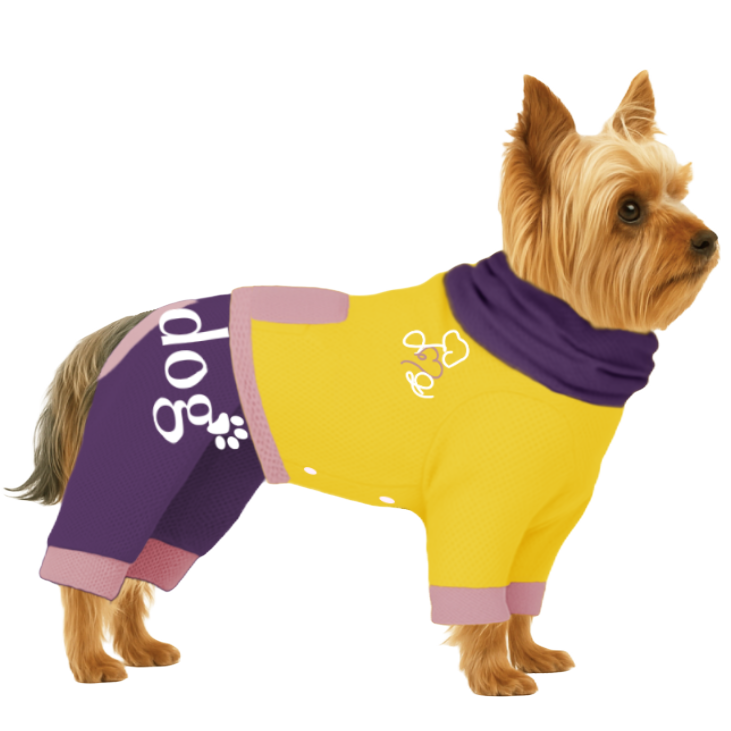 【ハイネックタイプ】メッシュ生地(吸水速乾・遮熱・UV)-イエロー×パープル×パステルピンク