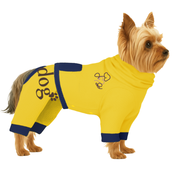 【ハイネックタイプ】メッシュ生地(吸水速乾・遮熱・UV)-イエロー×ブルー