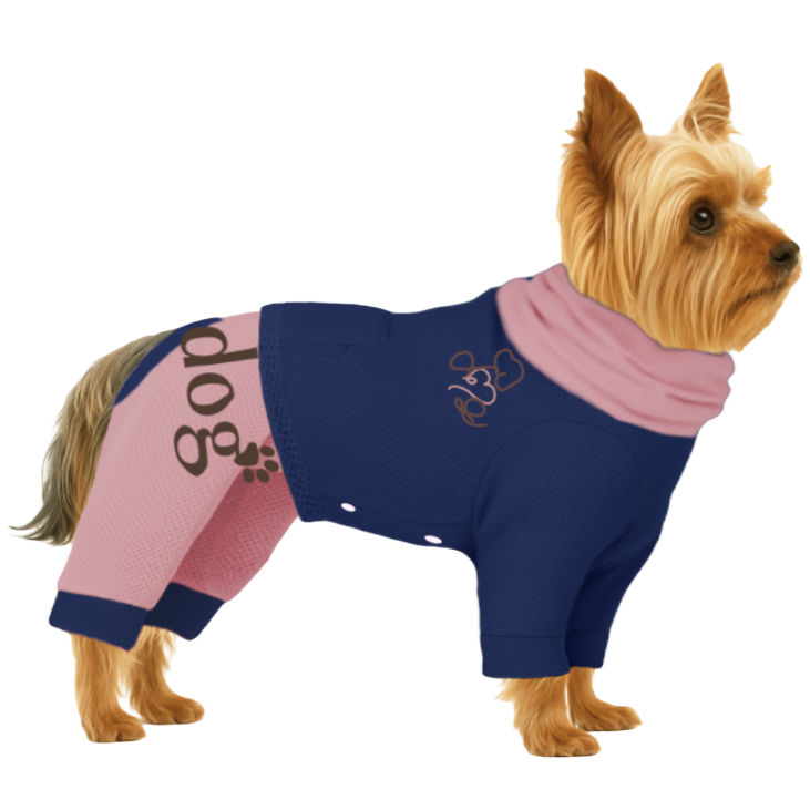 【ハイネックタイプ】メッシュ生地(吸水速乾・遮熱・UV)-パステルピンク×ブルー