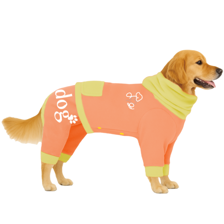 【ハイネックタイプ】防汚生地-ライトオレンジ×ライトイエロー