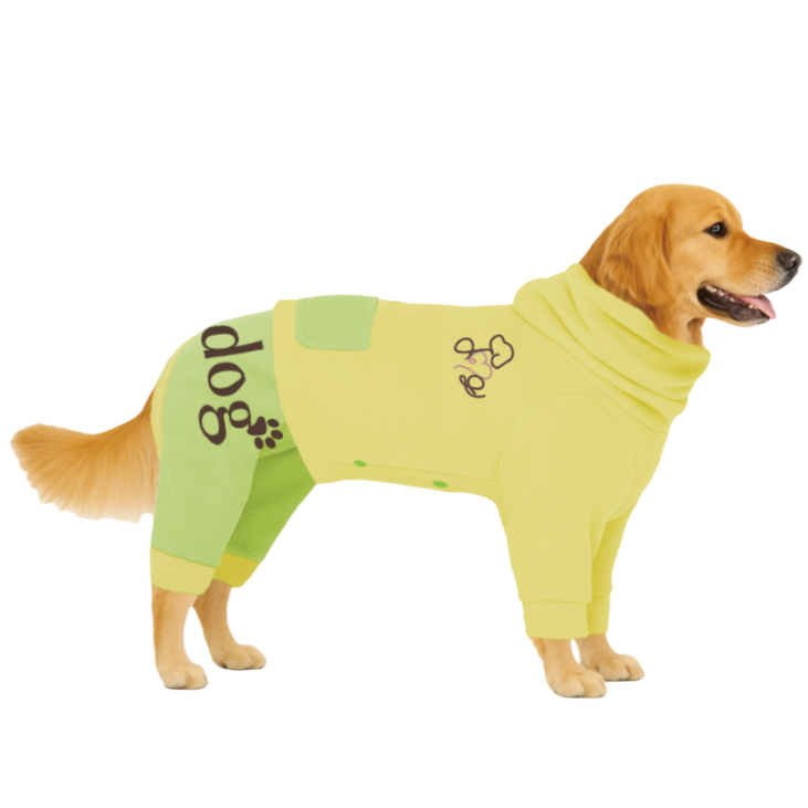 【ハイネックタイプ】防汚生地-ライトイエロー×ライトグリーン