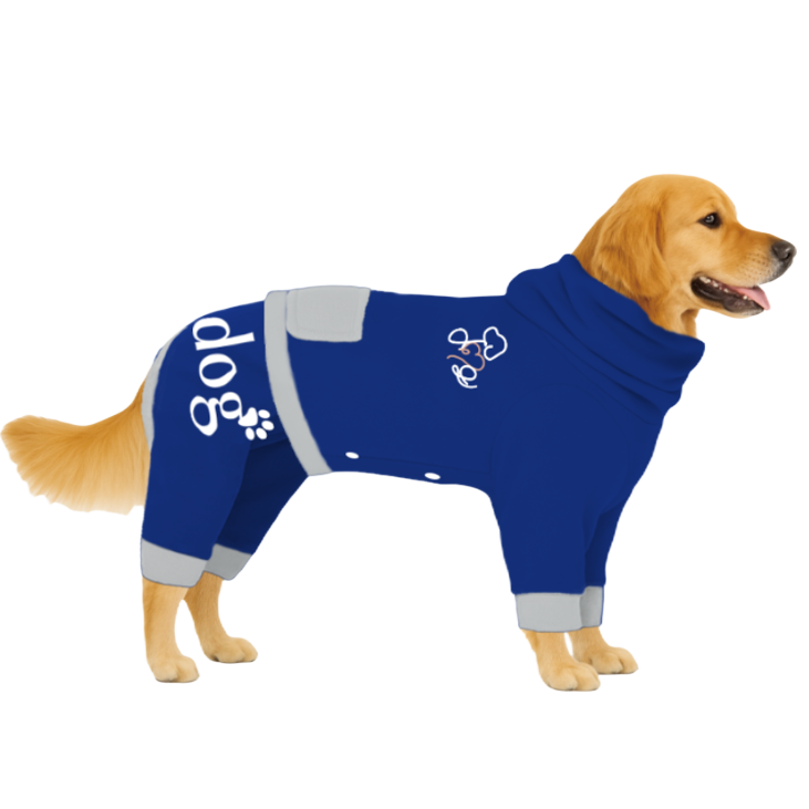 【ハイネックタイプ】防汚生地-ブルー×グレー