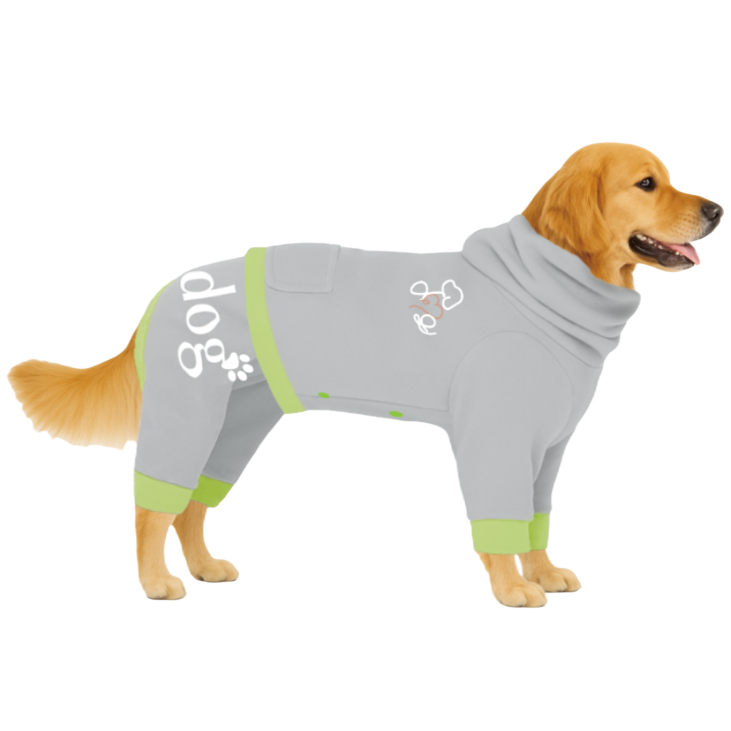 【ハイネックタイプ】防汚生地-グレー×ライトグリーン