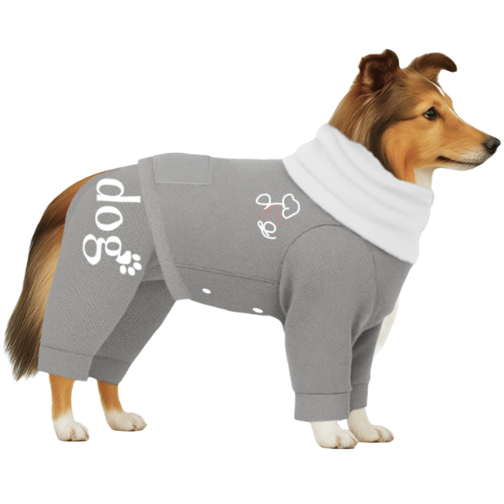 【ハイネックタイプ】防蚊生地-グレー×ホワイト