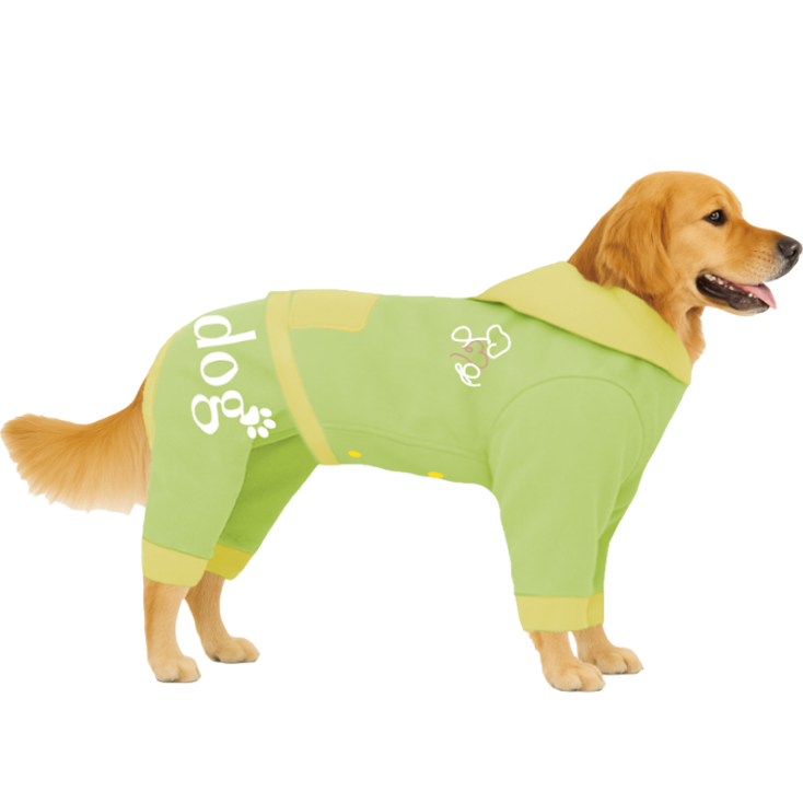 【フードタイプ】防汚生地-ライトグリーン×ライトイエロー