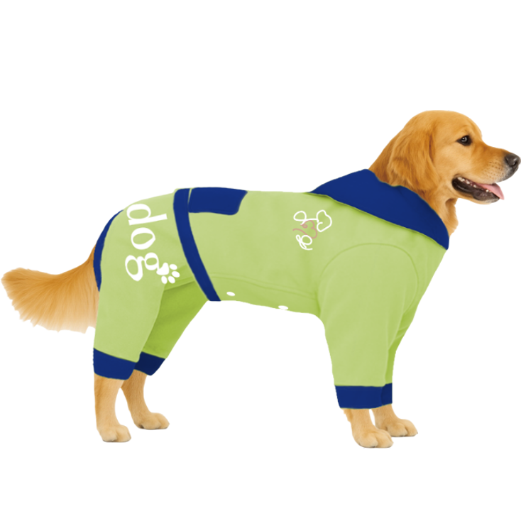 【フードタイプ】防汚生地-ライトグリーン×ブルー