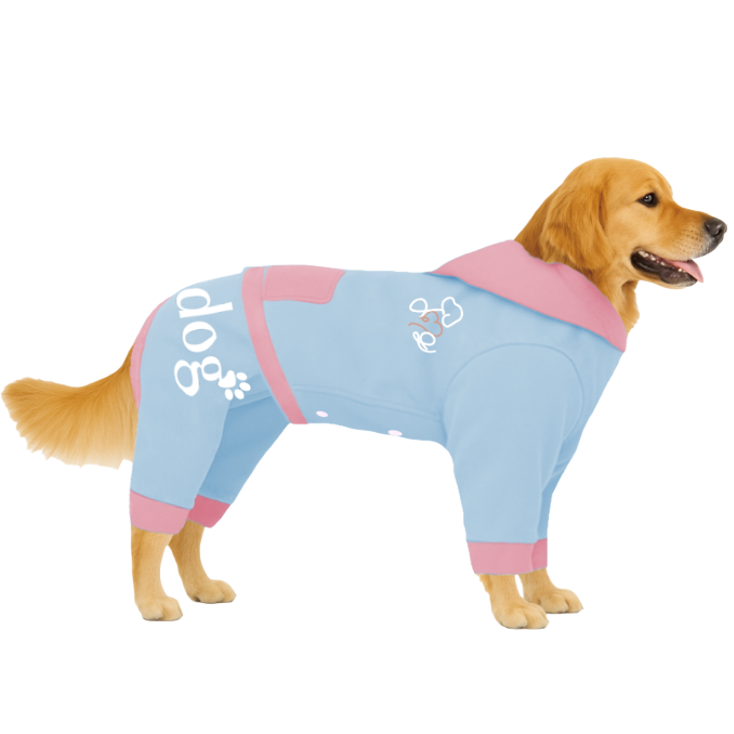 【フードタイプ】防汚生地-ベビーブルー×ベビーピンク