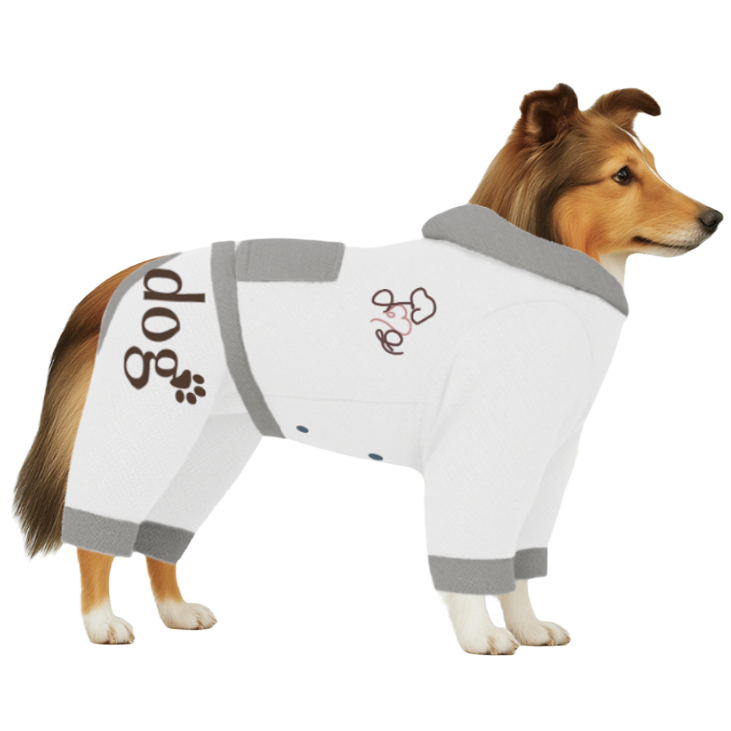 【フードタイプ】防蚊生地-ホワイト×グレー