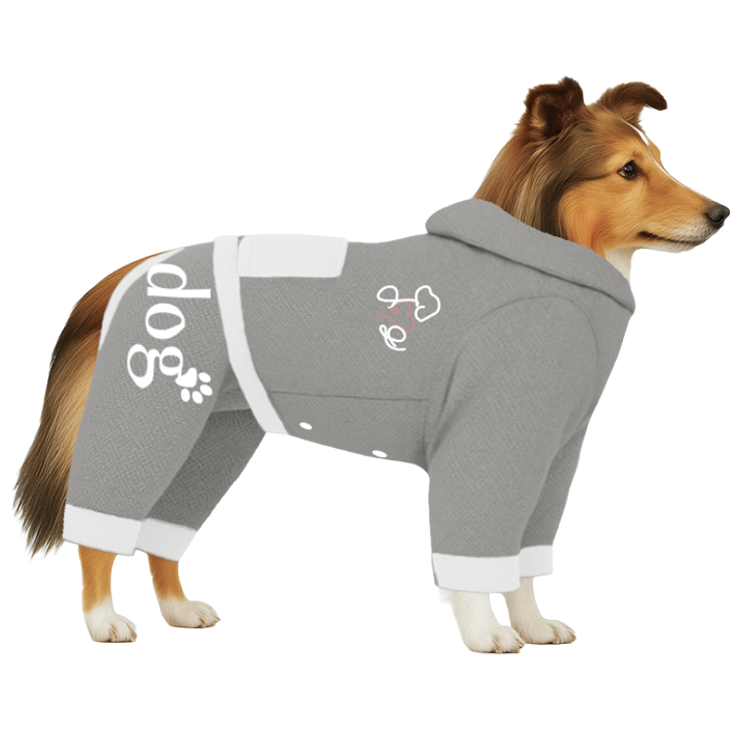 【フードタイプ】防蚊生地-グレー×ホワイト