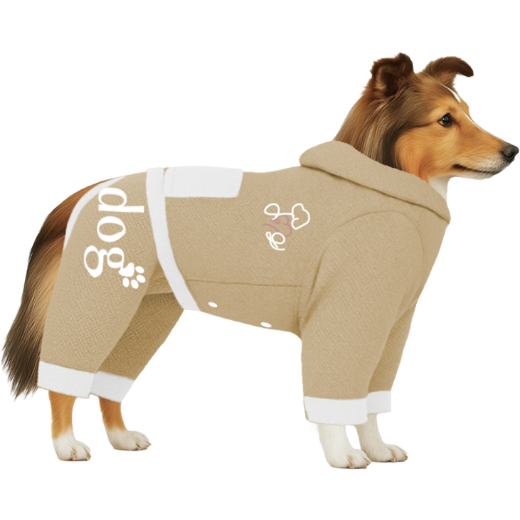 【フードタイプ】防蚊生地-ベージュ×ホワイト