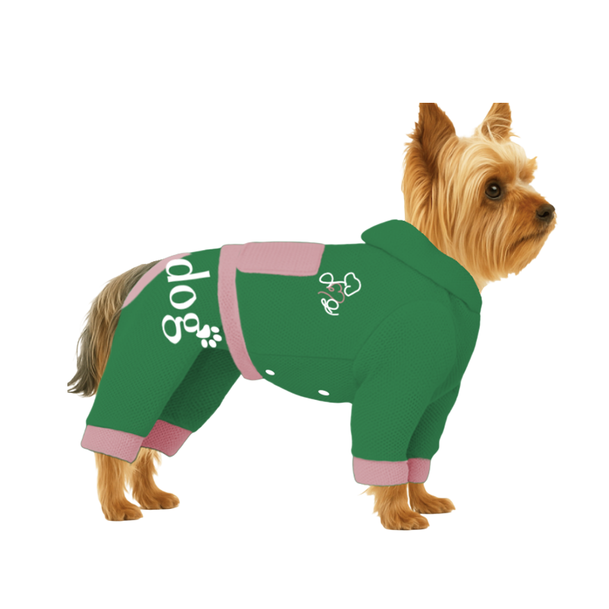 【フードタイプ】メッシュ生地(吸水速乾・遮熱・UV)-グリーン×パステルピンク