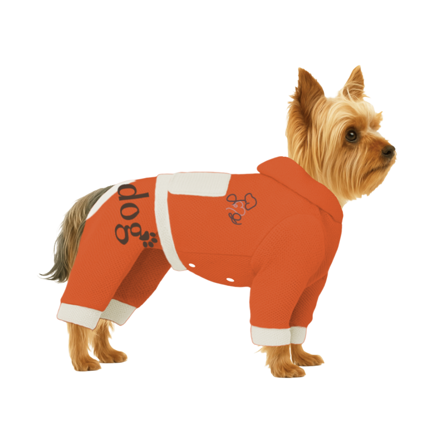 【フードタイプ】メッシュ生地(吸水速乾・遮熱・UV)-オレンジ×オフホワイト