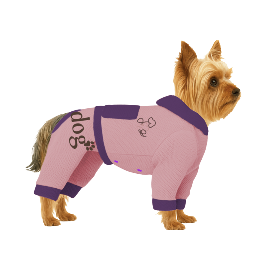 【フードタイプ】メッシュ生地(吸水速乾・遮熱・UV)-パステルピンク×パープル