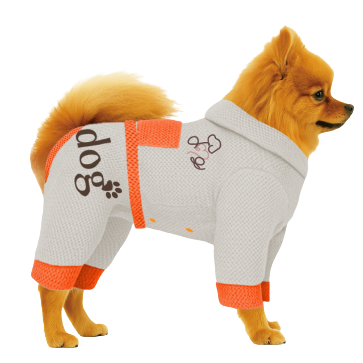 【フードタイプ】メッシュ生地-ライトグレー×蛍光オレンジ