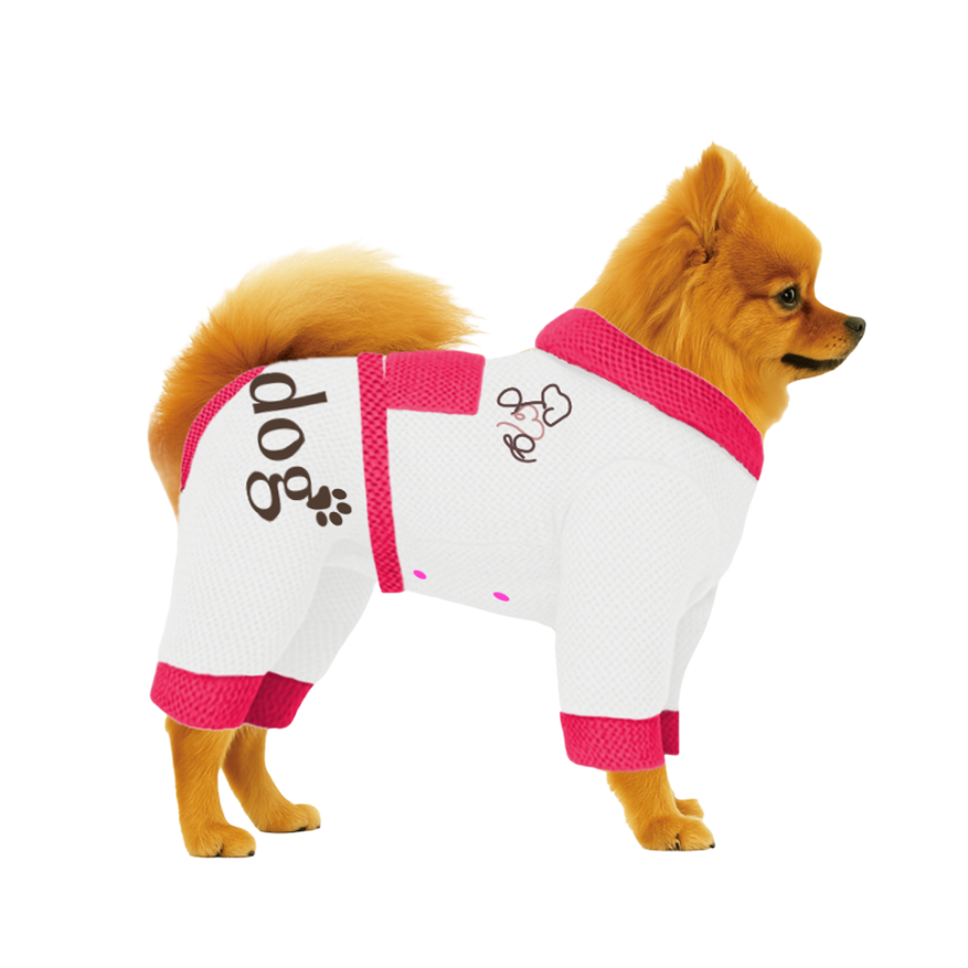 【フードタイプ】メッシュ生地-ライトグレー×蛍光ピンク