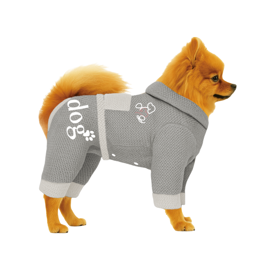 【フードタイプ】メッシュ生地-グレー×ライトグレー