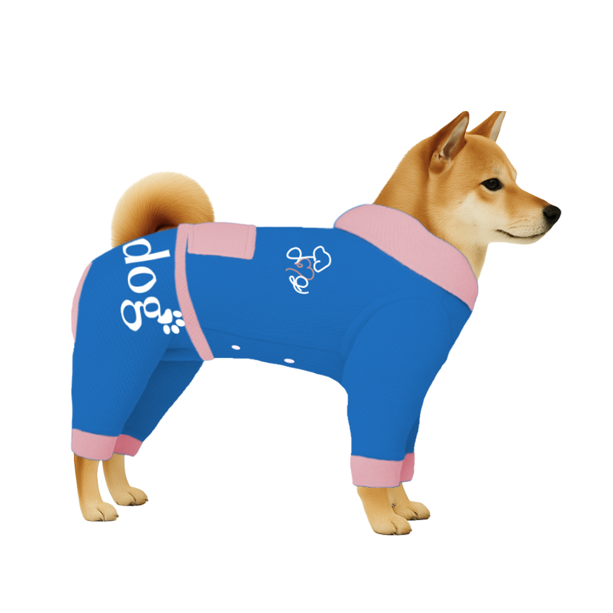 【フードタイプ】遮熱生地-ブルー×パステルピンク