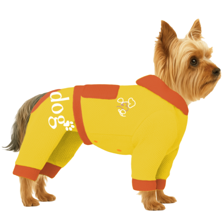 【フードタイプ】メッシュ生地(吸水速乾・遮熱・UV)-イエロー×オレンジ