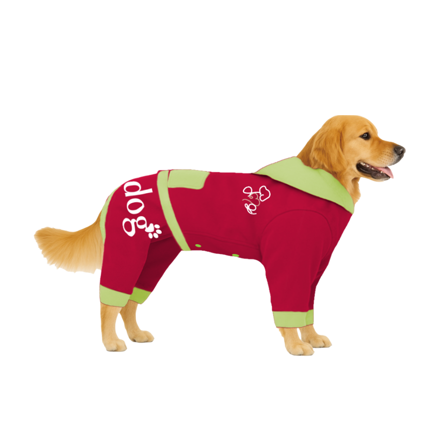 【フードタイプ】防汚生地-ピンク×ライトグリーン