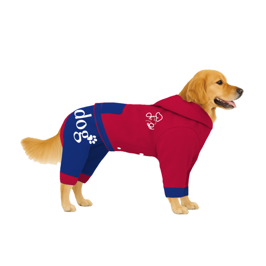 【フードタイプ】防汚生地-ピンク×ブルー