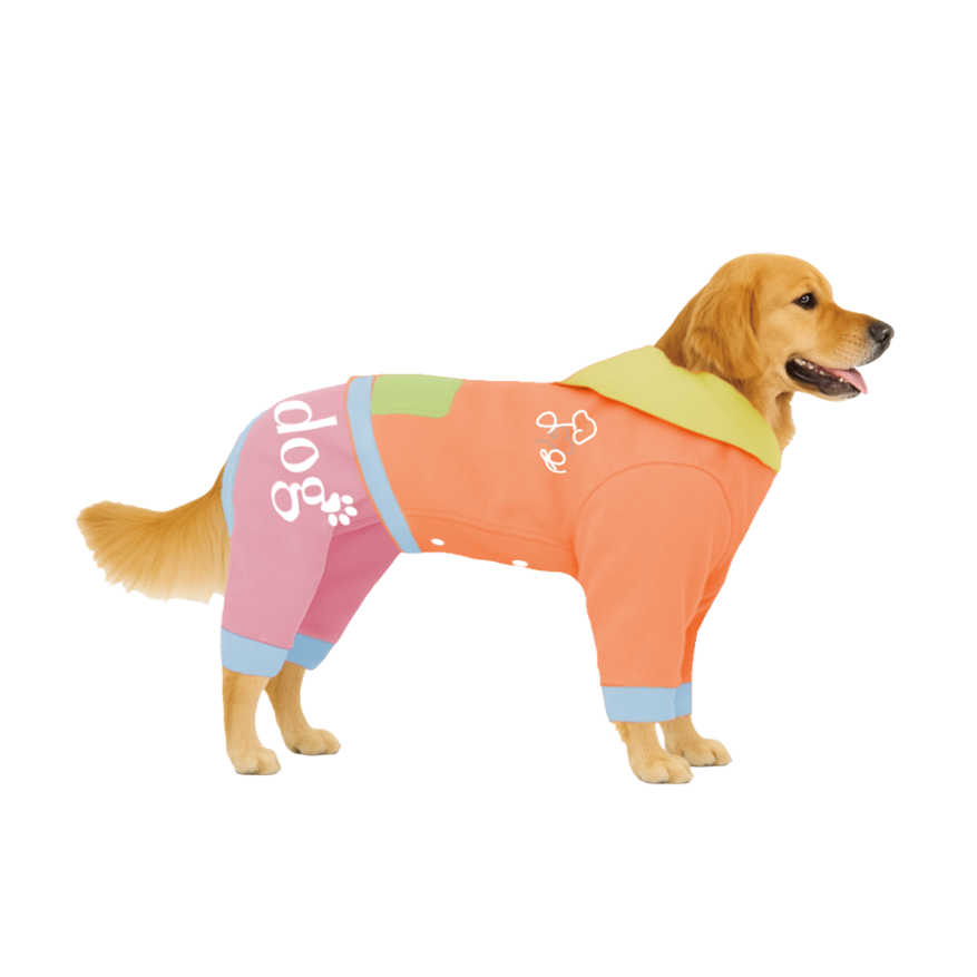 【フードタイプ】防汚生地-ベビーピンク×ライトオレンジ×ライトイエロー×ライトグリーン×ベビーブルー