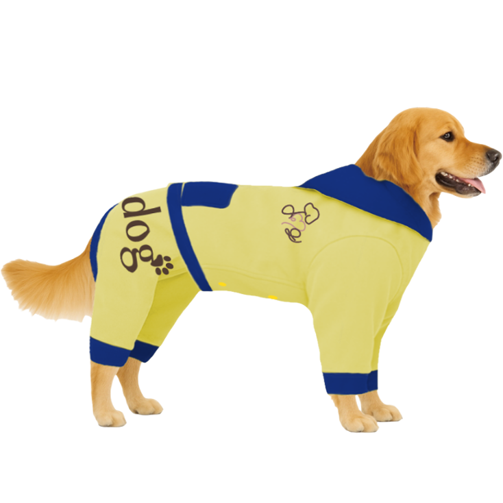 【フードタイプ】防汚生地-ライトイエロー×ブルー