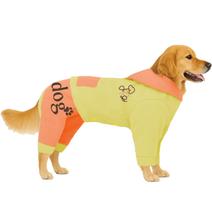 【フードタイプ】防汚生地-ライトイエロー×ライトオレンジ