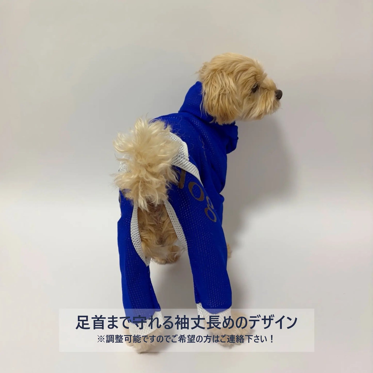 【하이넥 타입】메쉬 원단-블루